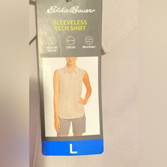 💥 Eddie Bauer Women's Sleeveless Tech
Shirt - NWT , Size:L🛍️ - Picture 5 of 6